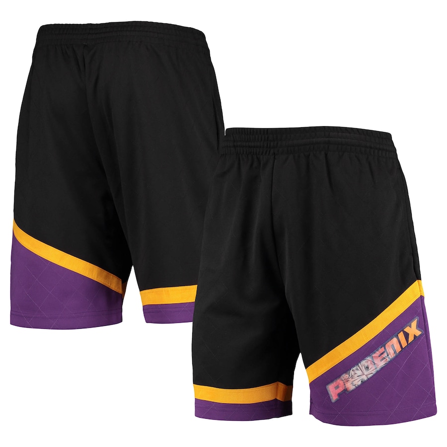 Men's Phoenix Suns Mitchell & Ness Black Hardwood Classics 75th Anniversary Swingman Shorts Men's Phoenix Suns Mitchell & Ness Black Hardwood Classics 75th Anniversary Swingman Shorts