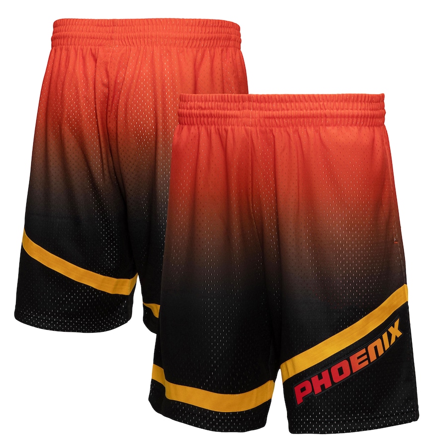 Men's Phoenix Suns Mitchell & Ness Orange/Black 1996/97 Hardwood Classics Fadeaway Reload 3.0 Swingman Shorts Men's Phoenix Suns Mitchell & Ness Orange/Black 1996/97 Hardwood Classics Fadeaway Reload 3.0 Swingman Shorts