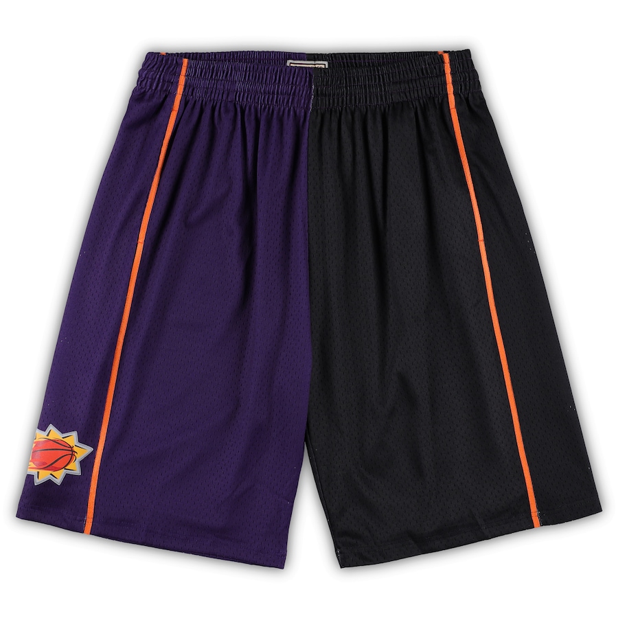 Men's Phoenix Suns Mitchell & Ness Purple/Black Big & Tall Hardwood Classics Split Swingman Shorts