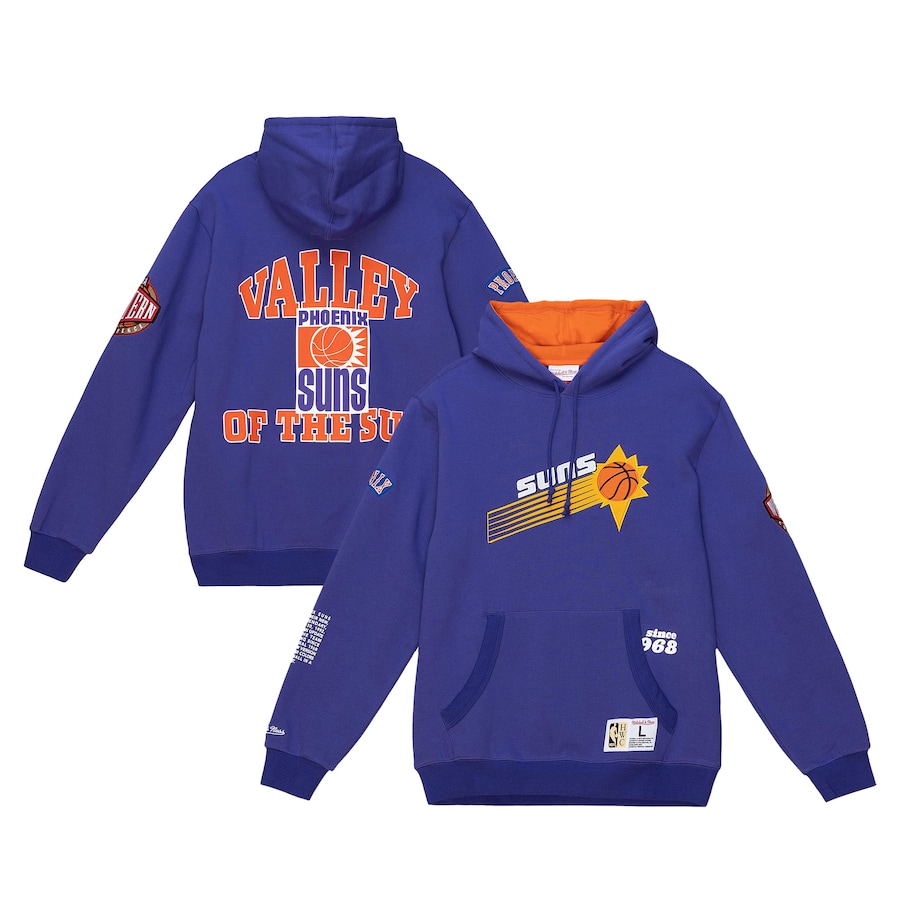 Men's Phoenix Suns Mitchell & Ness Purple Team Origins Fleece Pullover Hoodie Men's Phoenix Suns Mitchell & Ness Purple Team Origins Fleece Pullover Hoodie