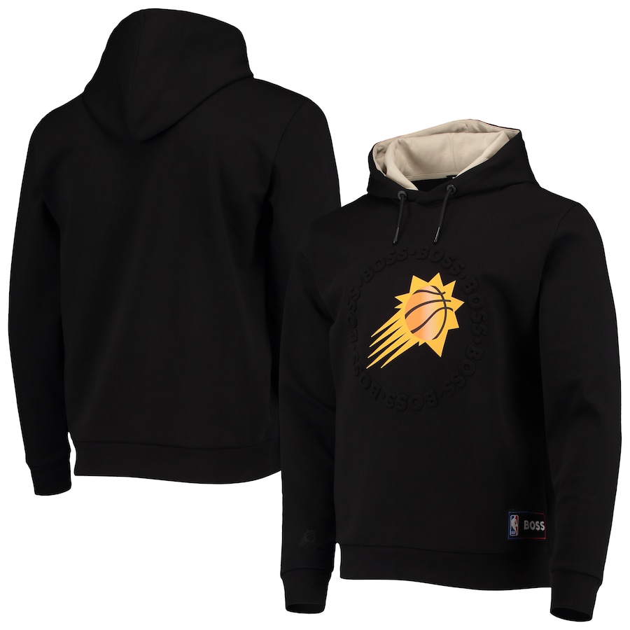 Men's Phoenix Suns NBA x Hugo Boss Black Bounce Logo Tri-Blend Pullover Hoodie