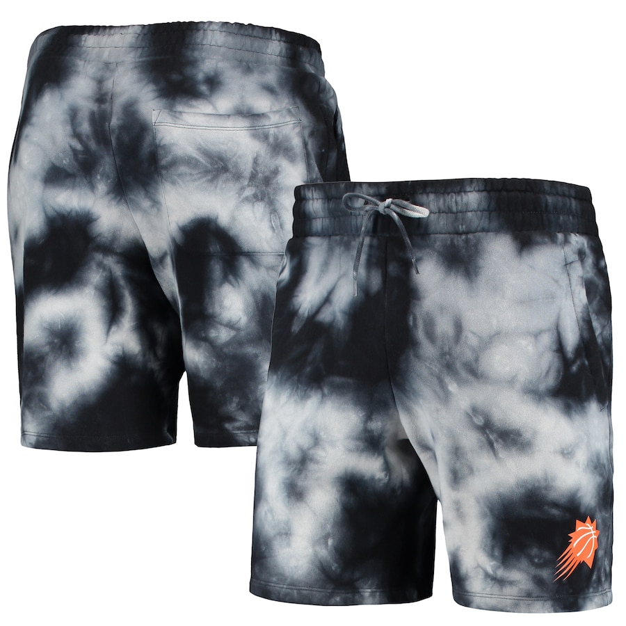 Men's Phoenix Suns New Era Black Fleece Tie-Dye Shorts Men's Phoenix Suns New Era Black Fleece Tie-Dye Shorts