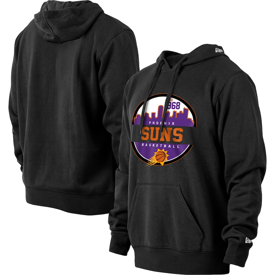 Men's Phoenix Suns New Era Black Localized Pullover Hoodie Men's Phoenix Suns New Era Black Localized Pullover Hoodie