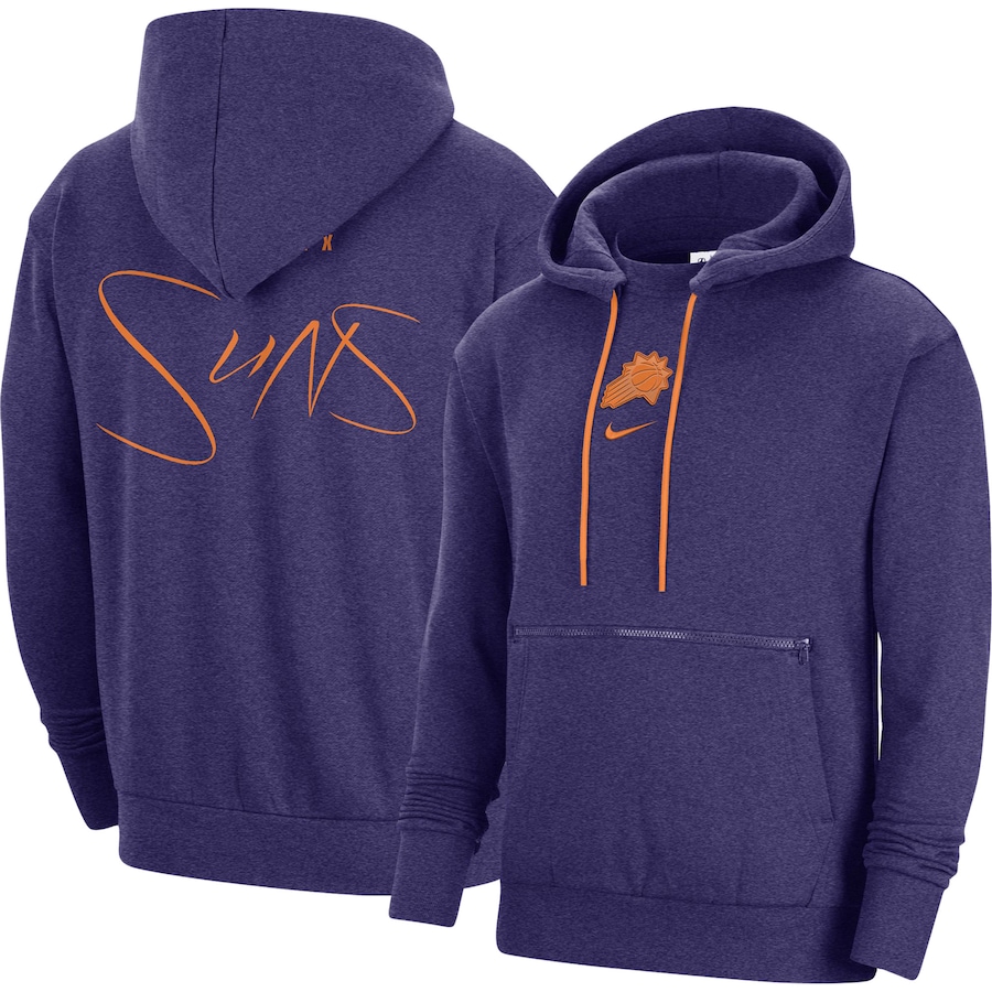 Men's Phoenix Suns NBA Heather Purple Courtside Versus Flight Pullover Hoodie