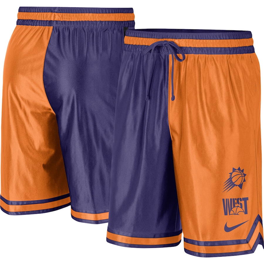 Men's Phoenix Suns NBA Orange/Purple Courtside Versus Force Split DNA Performance Shorts