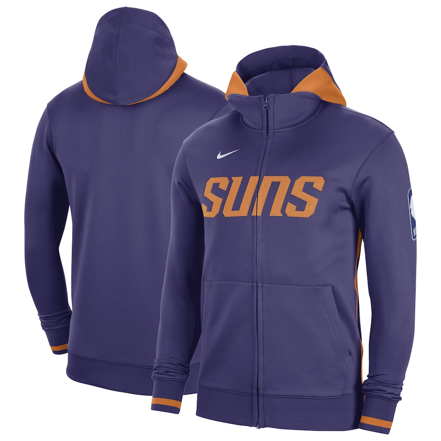 Men's Phoenix Suns NBA Purple Authentic Showtime Performance Full-Zip Hoodie Men's Phoenix Suns NBA Purple Authentic Showtime Performance Full-Zip Hoodie