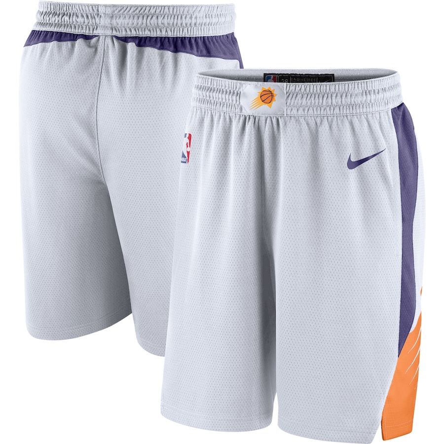Men's Phoenix Suns NBA White/Purple 2020/21 Association Edition Performance Swingman Shorts