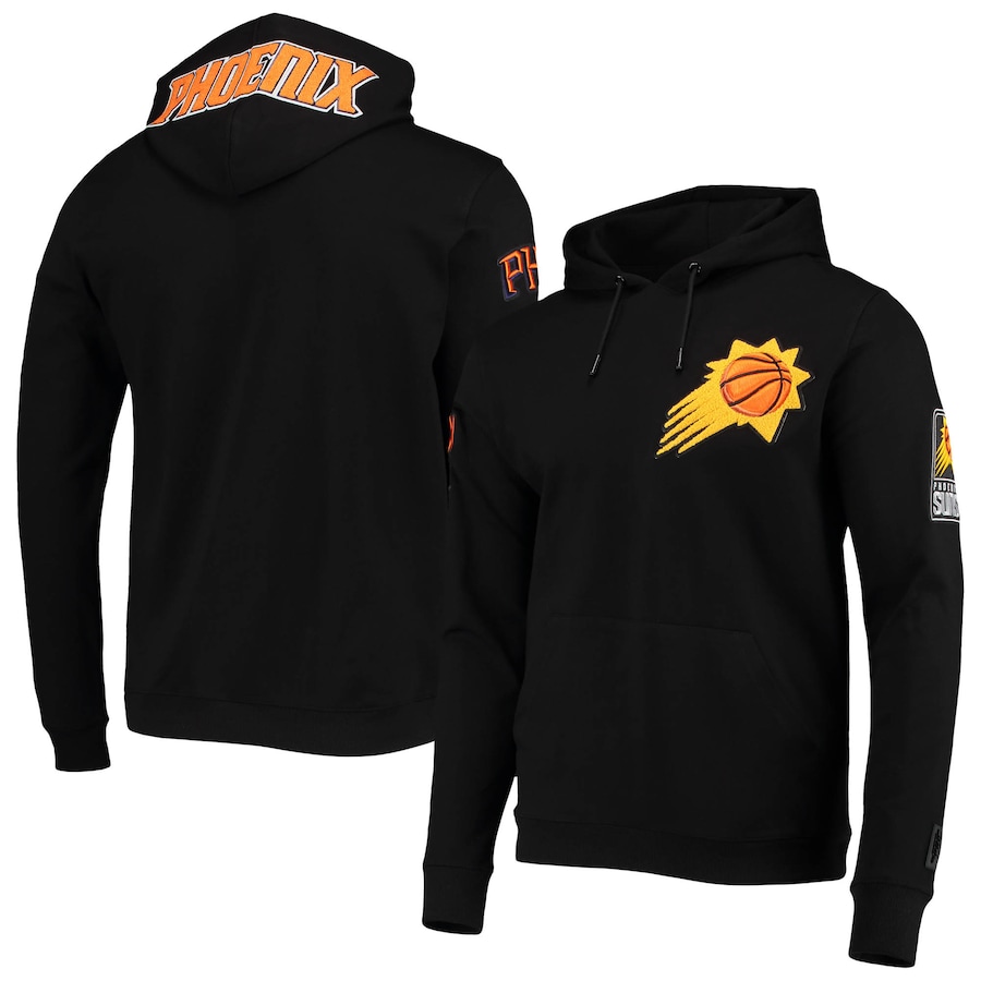 Men's Phoenix Suns Pro Standard Black Chenille Team Pullover Hoodie Men's Phoenix Suns Pro Standard Black Chenille Team Pullover Hoodie