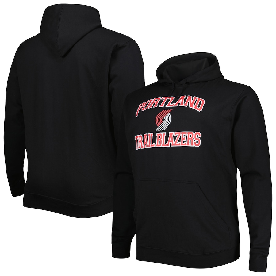 Men's Portland Trail Blazers Black Big & Tall Heart & Soul Pullover Hoodie