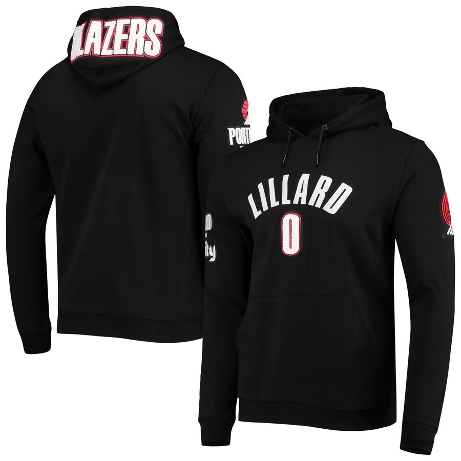 Men's Portland Trail Blazers Damian Lillard Pro Standard Black Player Pullover Hoodie