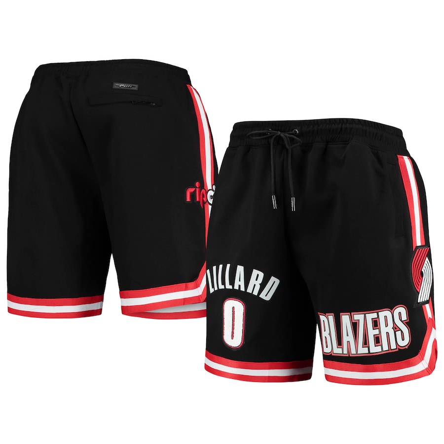 Men's Portland Trail Blazers Damian Lillard Pro Standard Black Team Player Shorts