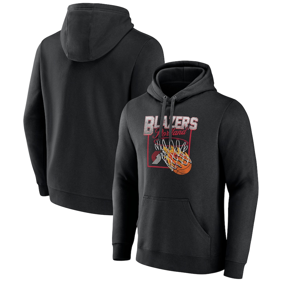 Men's Portland Trail Blazers Black Alley Oop Pullover Hoodie Men's Portland Trail Blazers Black Alley Oop Pullover Hoodie