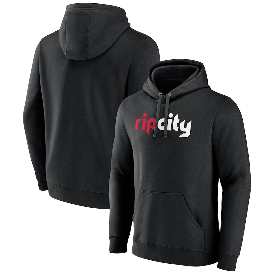 Men's Portland Trail Blazers Black Alternate Logo Pullover Hoodie
