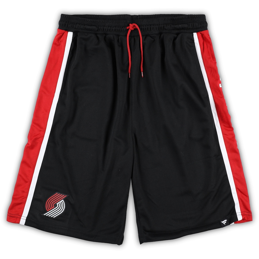 Men's Portland Trail Blazers Black Big & Tall Referee Iconic Mesh Shorts