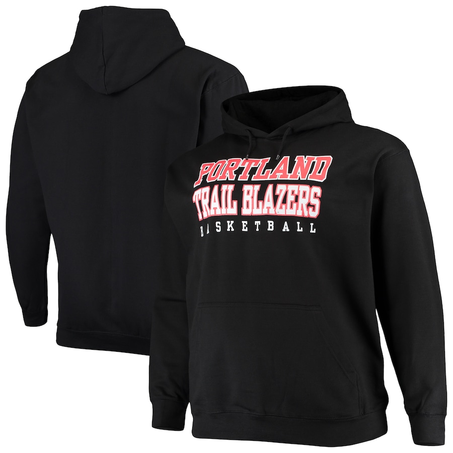 Men's Portland Trail Blazers Black Big & Tall Team Pullover Hoodie Men's Portland Trail Blazers Black Big & Tall Team Pullover Hoodie