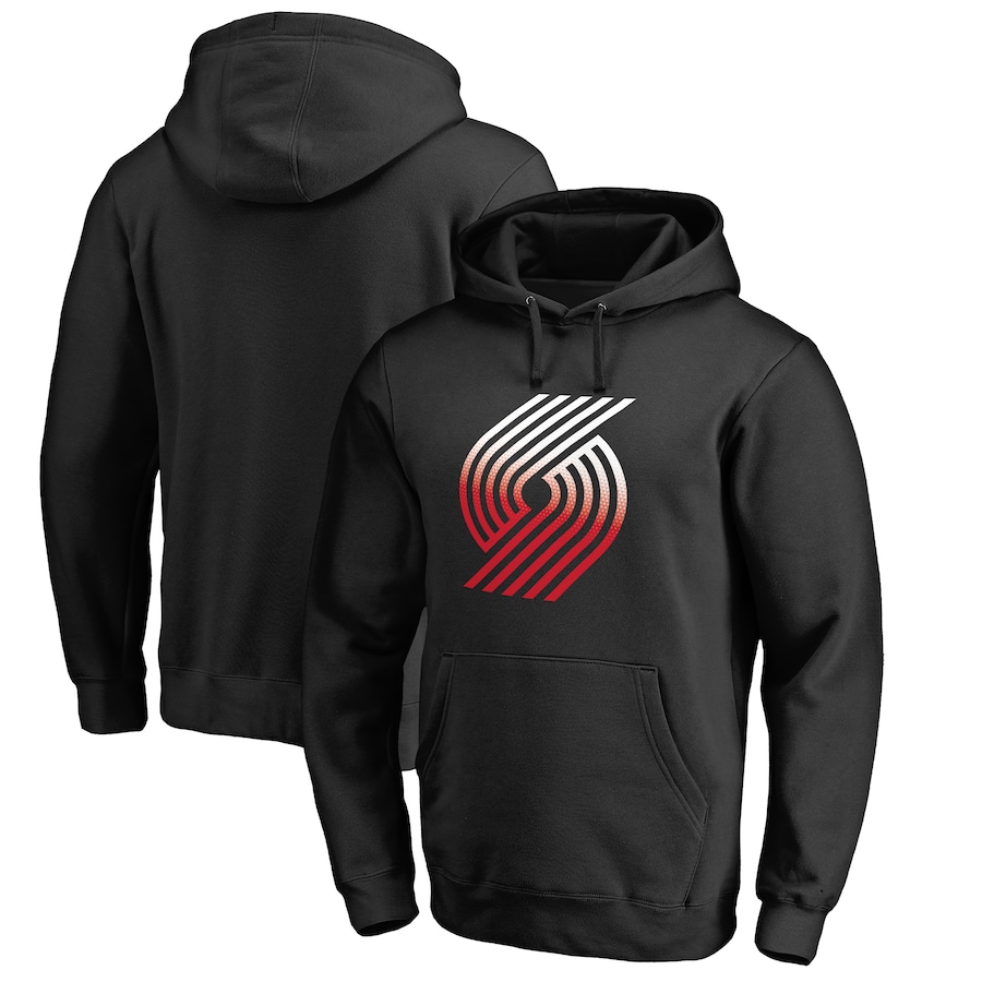 Men's Portland Trail Blazers Black Gradient Logo Pullover Hoodie Men's Portland Trail Blazers Black Gradient Logo Pullover Hoodie