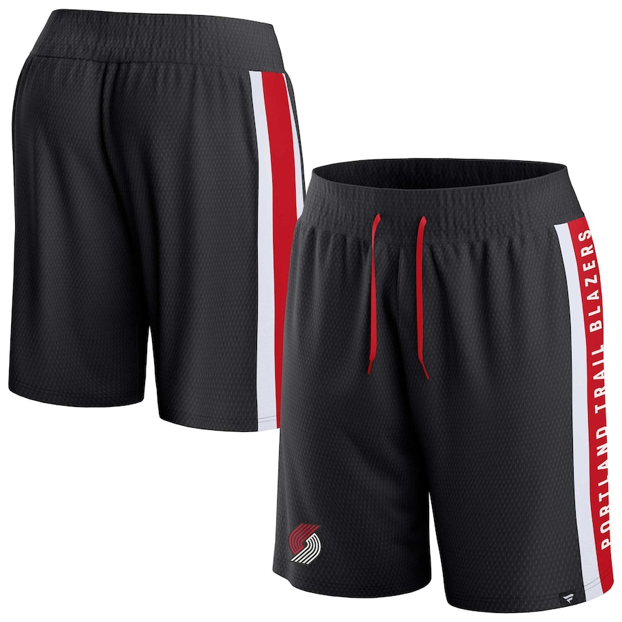 Men's Portland Trail Blazers Black Referee Iconic Mesh Shorts