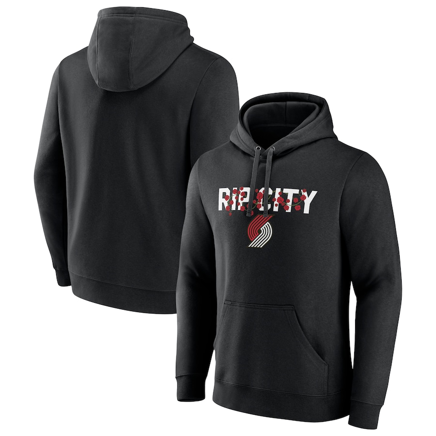 Men's Portland Trail Blazers Black Tip-Off Pullover Hoodie Men's Portland Trail Blazers Black Tip-Off Pullover Hoodie