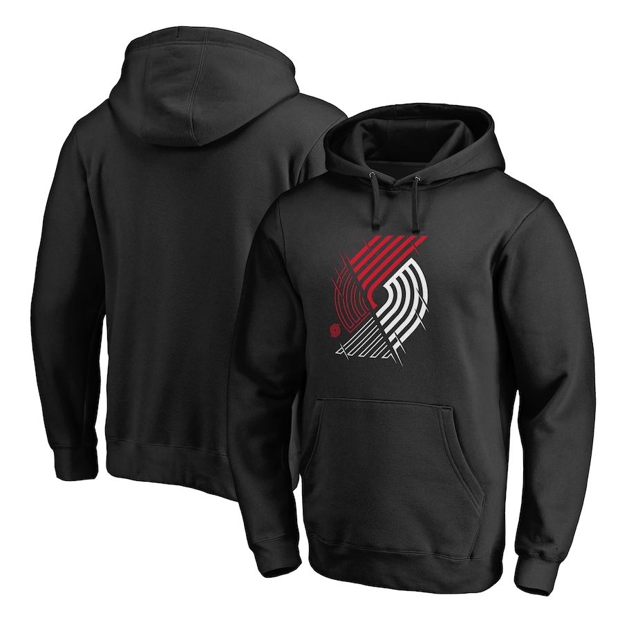 Men's Portland Trail Blazers Black X-Ray Pullover Hoodie