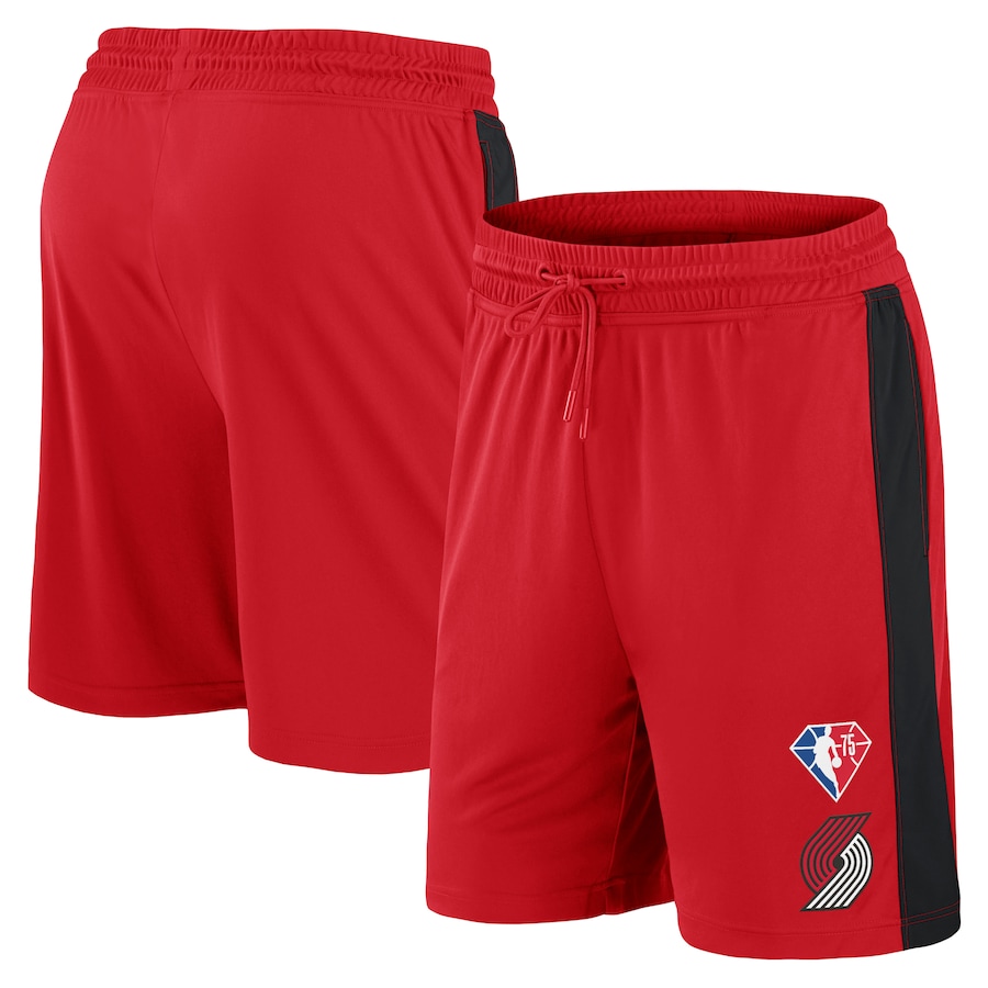 Men's Portland Trail Blazers Red 75th Anniversary Downtown Performance Practice Shorts Men's Portland Trail Blazers Red 75th Anniversary Downtown Performance Practice Shorts
