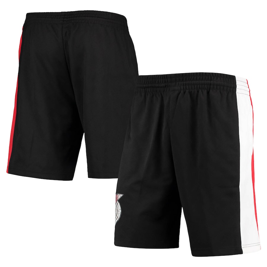 Men's Portland Trail Blazers Mitchell & Ness Black Hardwood Classics 75th Anniversary Swingman Shorts