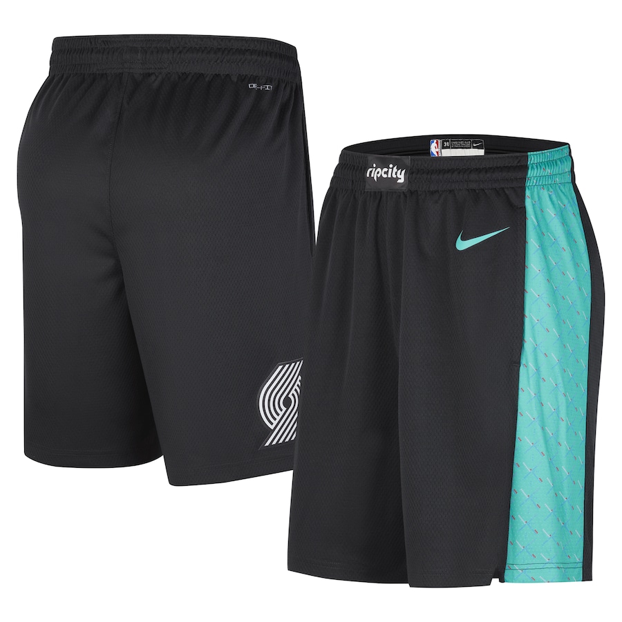 Men's Portland Trail Blazers NBA Black 2022/23 City Edition Swingman Shorts Men's Portland Trail Blazers NBA Black 2022/23 City Edition Swingman Shorts