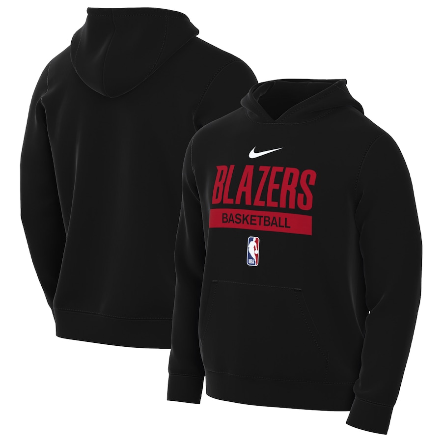 Men's Portland Trail Blazers NBA Black 2022/23 Spotlight On-Court Practice Performance Pullover Hoodie Men's Portland Trail Blazers NBA Black 2022/23 Spotlight On-Court Practice Performance Pullover Hoodie
