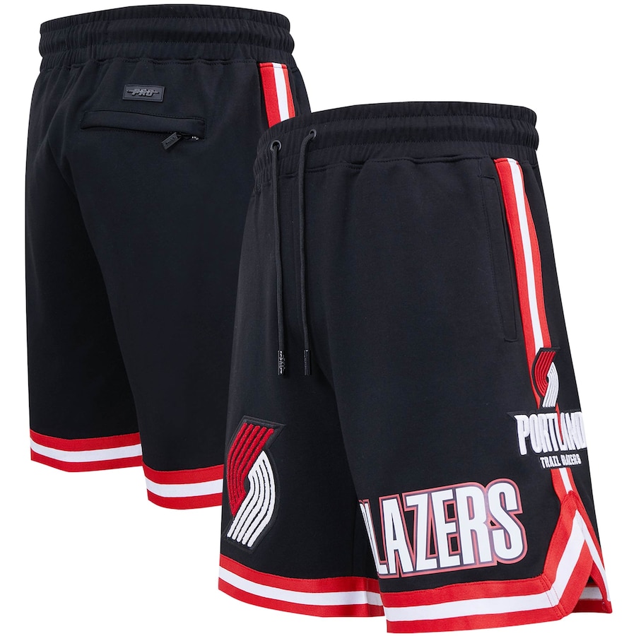 Men's Portland Trail Blazers Pro Standard Black Chenille Shorts Men's Portland Trail Blazers Pro Standard Black Chenille Shorts