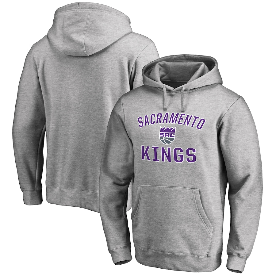 Men's Sacramento Kings Ash Victory Arch Pullover Hoodie Men's Sacramento Kings Ash Victory Arch Pullover Hoodie