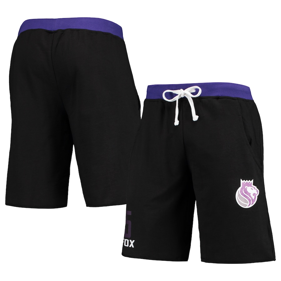 Men's Sacramento Kings De'Aaron Fox Black Name & Number French Terry Shorts