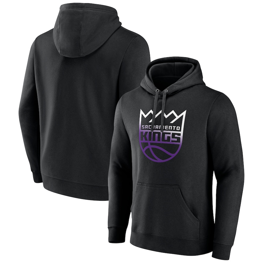 Men's Sacramento Kings Black Gradient Logo Pullover Hoodie Men's Sacramento Kings Black Gradient Logo Pullover Hoodie