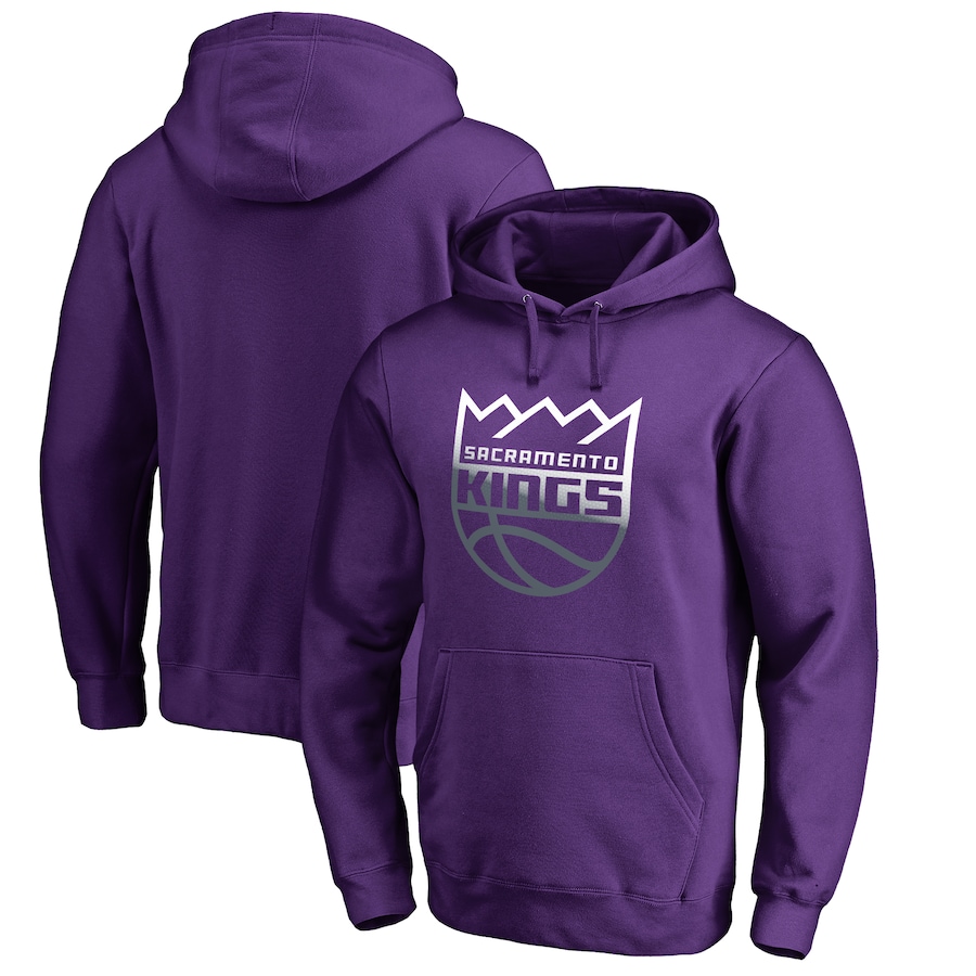 Men's Sacramento Kings Purple Gradient Logo Pullover Hoodie Men's Sacramento Kings Purple Gradient Logo Pullover Hoodie