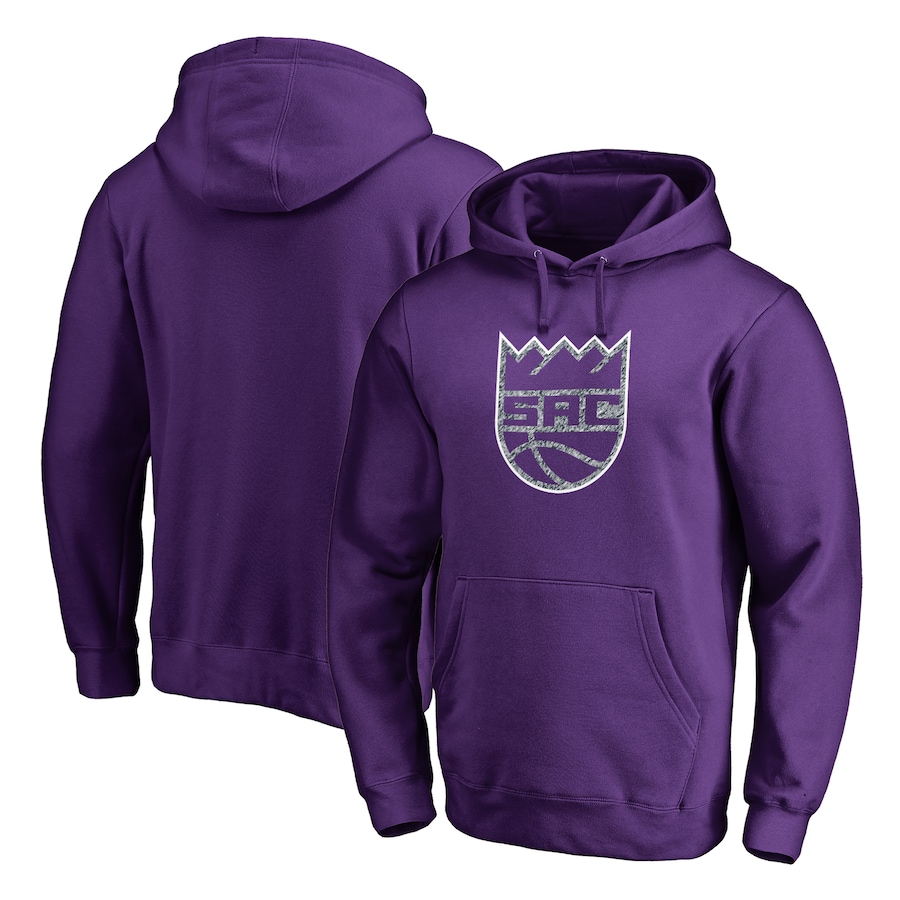 Men's Sacramento Kings Purple Static Logo Pullover Hoodie Men's Sacramento Kings Purple Static Logo Pullover Hoodie