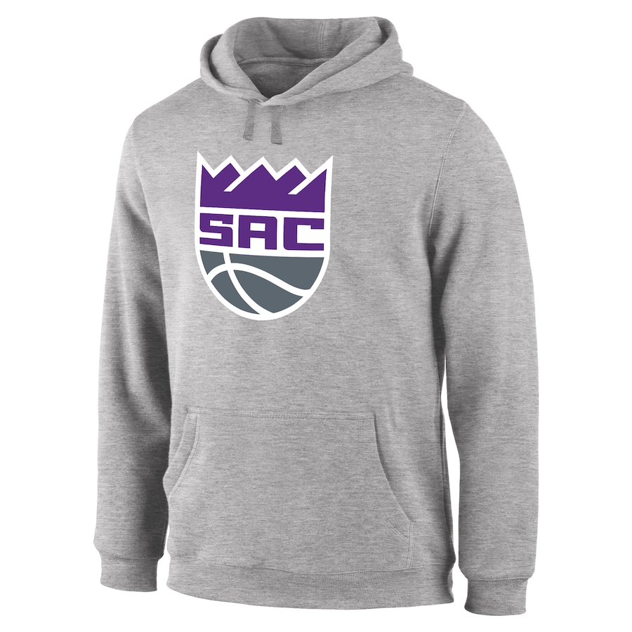 Men's Sacramento Kings Heather Gray Team Essential Pullover Hoodie Men's Sacramento Kings Heather Gray Team Essential Pullover Hoodie