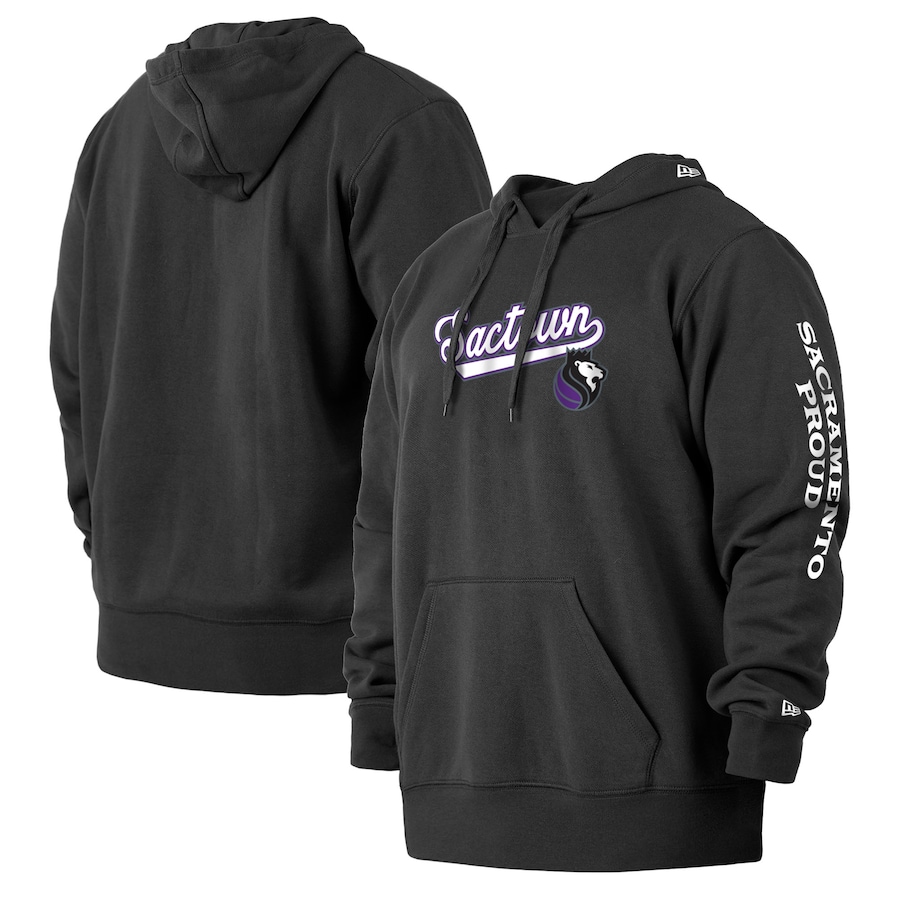 Men's Sacramento Kings New Era Black 2021/22 City Edition Big & Tall Pullover Hoodie Men's Sacramento Kings New Era Black 2021/22 City Edition Big & Tall Pullover Hoodie