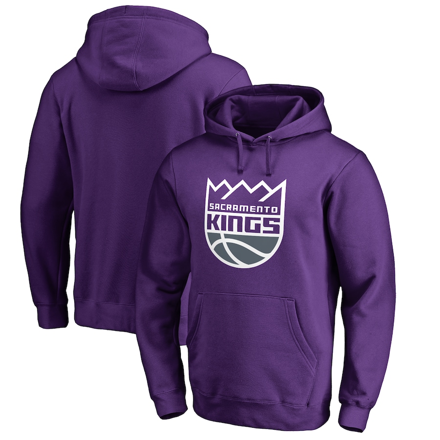 Men's Sacramento Kings Purple Primary Logo Pullover Hoodie Men's Sacramento Kings Purple Primary Logo Pullover Hoodie