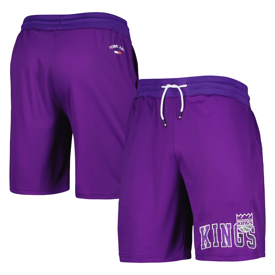 Men's Sacramento Kings Tommy Jeans Purple Mike Mesh Basketball Shorts Men's Sacramento Kings Tommy Jeans Purple Mike Mesh Basketball Shorts