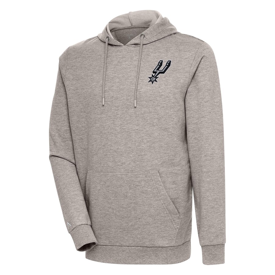 Men's San Antonio Spurs Antigua Oatmeal Action Pullover Hoodie Men's San Antonio Spurs Antigua Oatmeal Action Pullover Hoodie