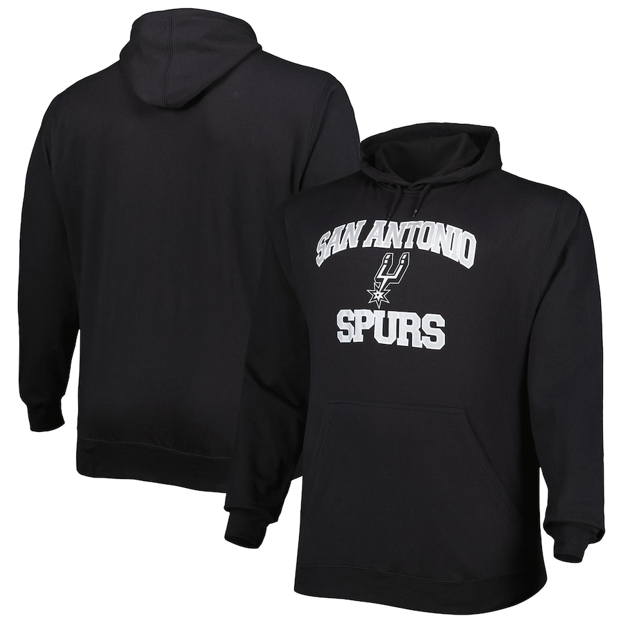 Men's San Antonio Spurs Black Big & Tall Heart & Soul Pullover Hoodie Men's San Antonio Spurs Black Big & Tall Heart & Soul Pullover Hoodie