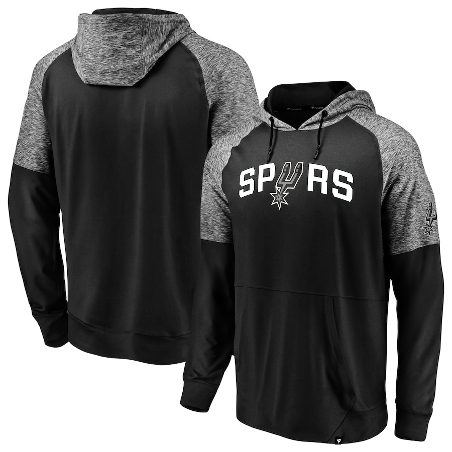 Men's San Antonio Spurs Black Made To Move Space Dye Raglan Pullover Hoodie