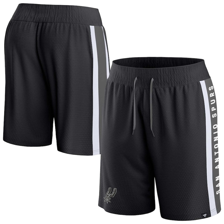 Men's San Antonio Spurs Black Referee Iconic Mesh Shorts