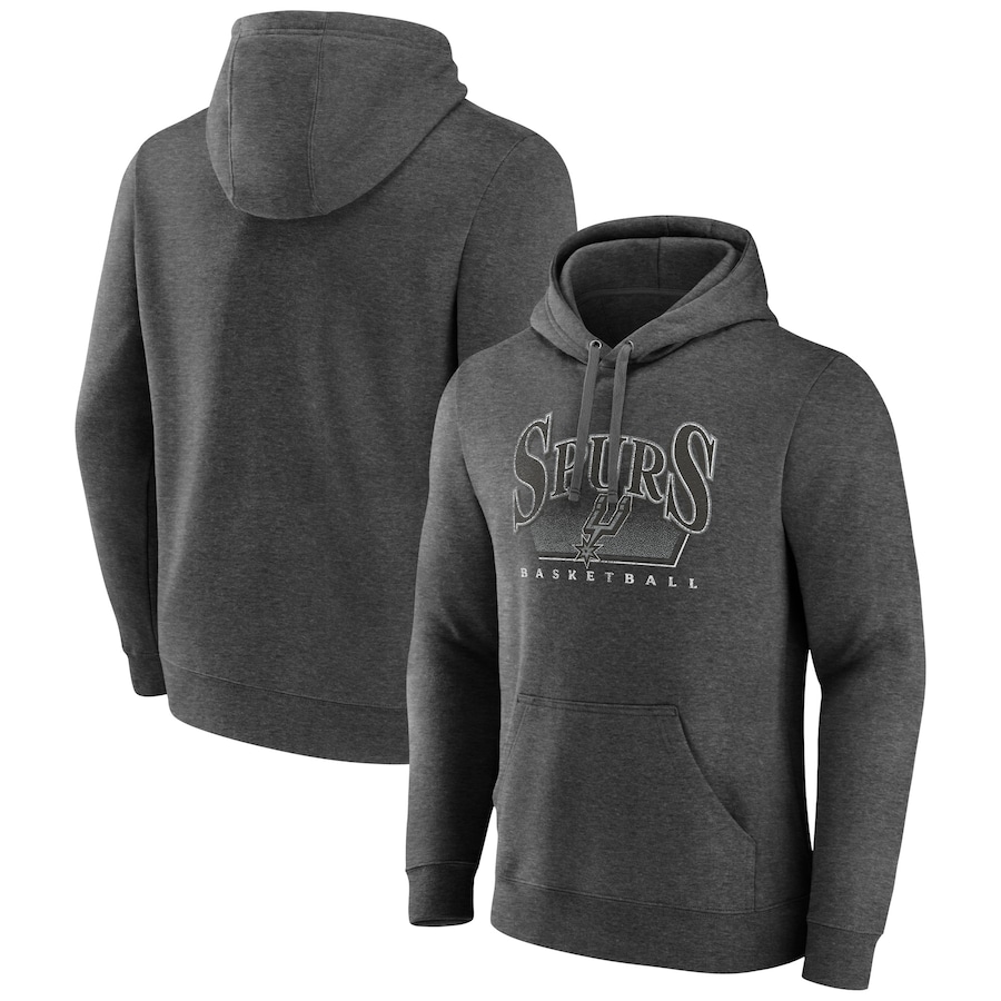 Men's San Antonio Spurs Charcoal Selection Pullover Hoodie Men's San Antonio Spurs Charcoal Selection Pullover Hoodie