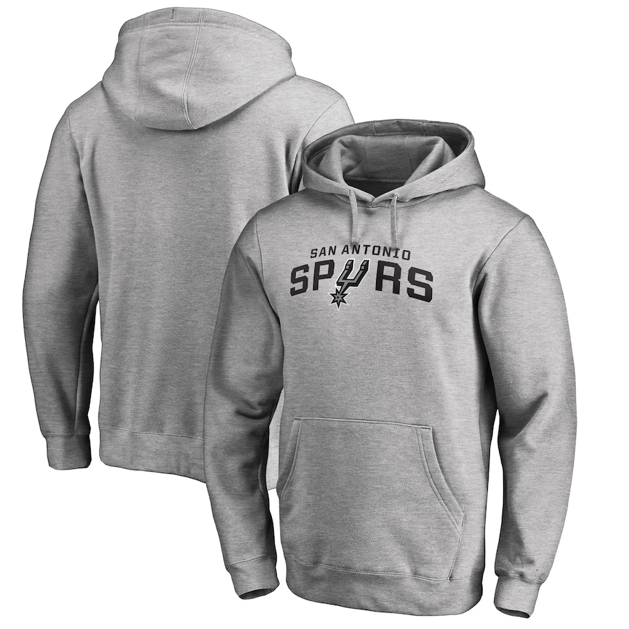 Men's San Antonio Spurs Heather Gray Secondary Pullover Hoodie Men's San Antonio Spurs Heather Gray Secondary Pullover Hoodie