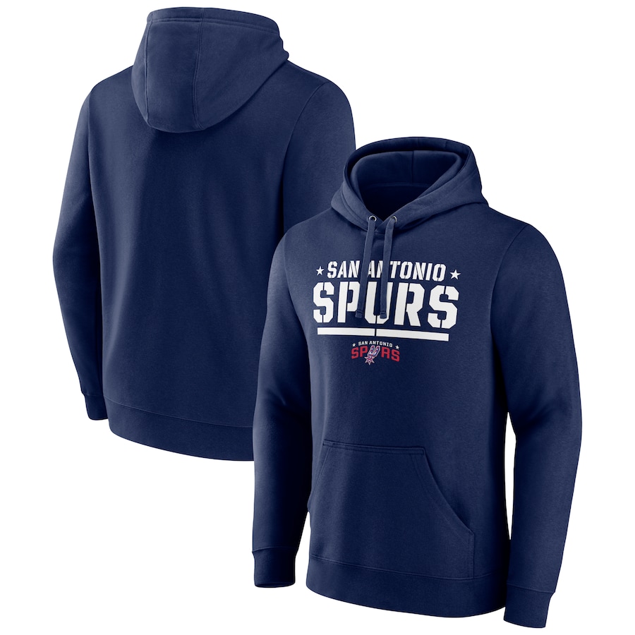 Men's San Antonio Spurs Navy Hoops For Troops Trained Pullover Hoodie Men's San Antonio Spurs Navy Hoops For Troops Trained Pullover Hoodie