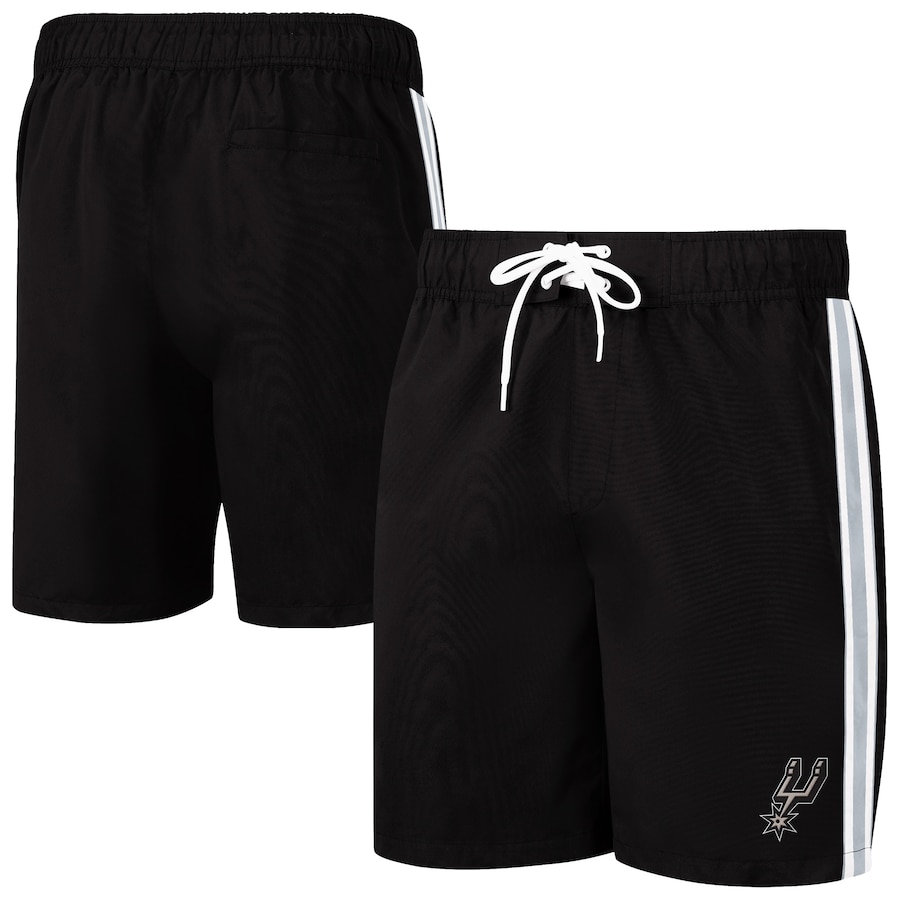 Men's San Antonio Spurs G-III Sports by Carl Banks Black/Gray Sand Beach Volley Swim Shorts