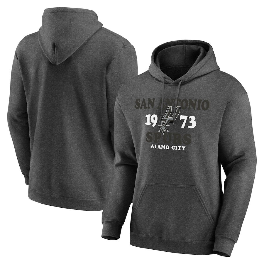 Men's San Antonio Spurs Heathered Charcoal Fierce Competitor Pullover Hoodie Men's San Antonio Spurs Heathered Charcoal Fierce Competitor Pullover Hoodie