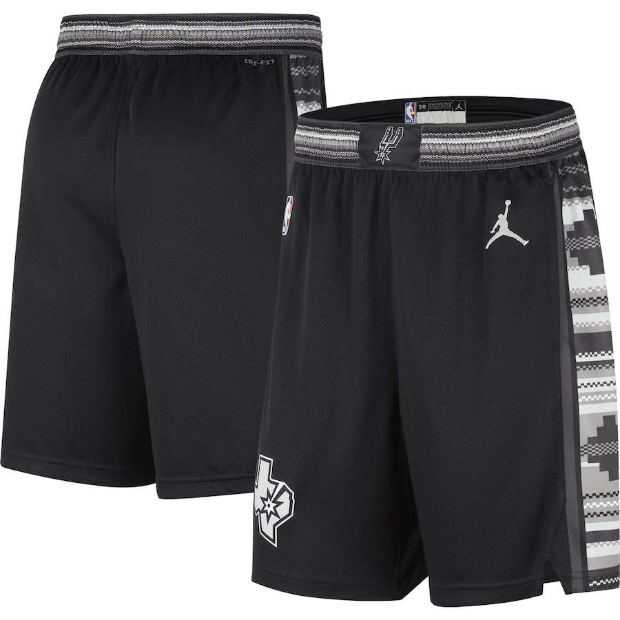 Men's San Antonio Spurs Jordan Brand Black 2022/2023 Statement Edition Swingman Performance Shorts