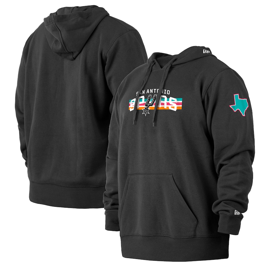 Men's San Antonio Spurs New Era Black 2021/22 City Edition Big & Tall Pullover Hoodie Men's San Antonio Spurs New Era Black 2021/22 City Edition Big & Tall Pullover Hoodie
