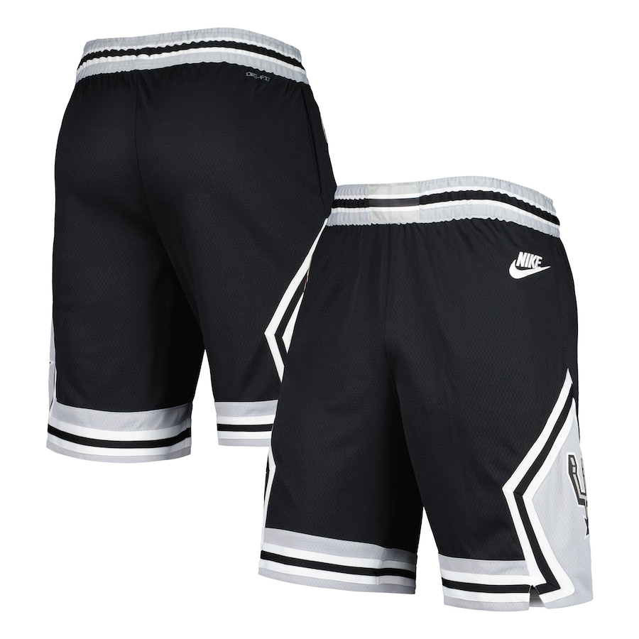 Men's San Antonio Spurs NBA Black 2022/23 Classic Edition Swingman Performance Shorts