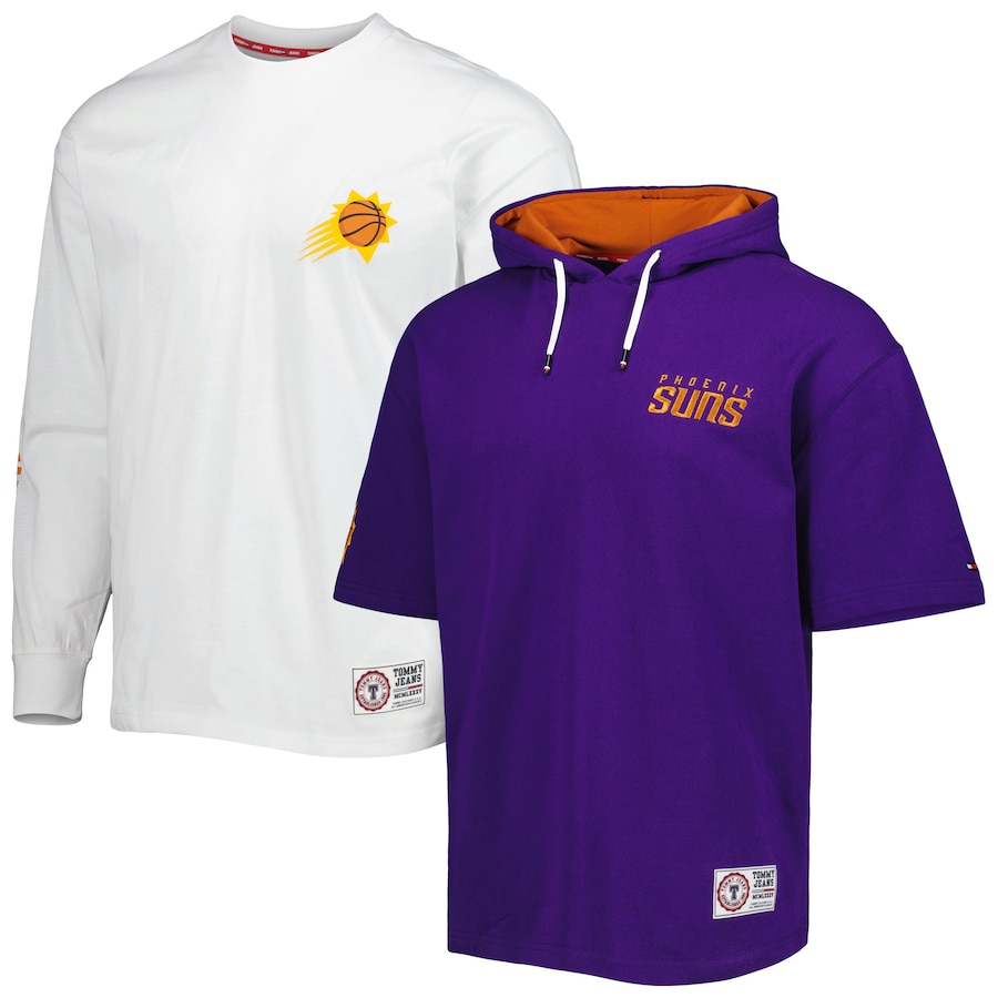 Men's Tommy Jeans Purple/White Phoenix Suns Matthew 2 In 1 T-Shirt & Hoodie Combo Set Men's Tommy Jeans Purple/White Phoenix Suns Matthew 2 In 1 T-Shirt & Hoodie Combo Set